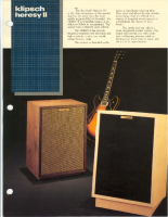 Klipsch Heresy-II - Brochure 